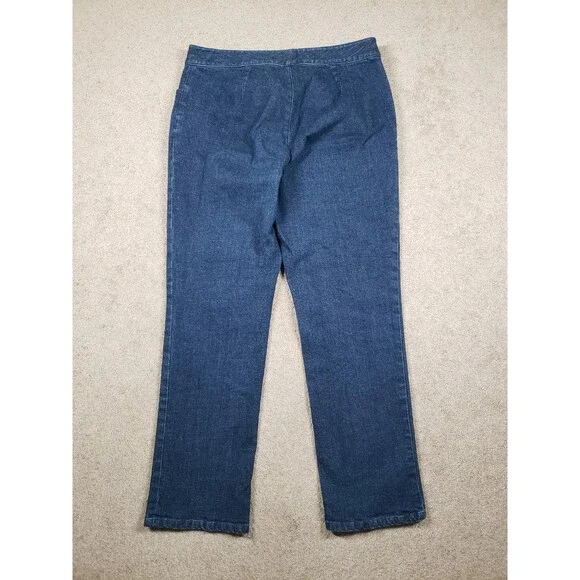 Ralph Lauren Vtg Women’s Blue Jeans Straight Waist Buckle Metallic Hardware 10 - Picture 2 of 12